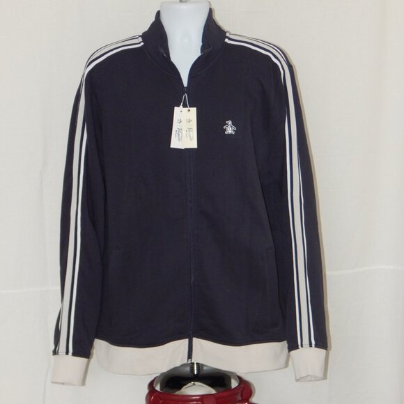 Penguin Original Full Zip Fleece Men's Bomber Jacket Embroidered Logo Sz XL NWT - Picture 1 of 8